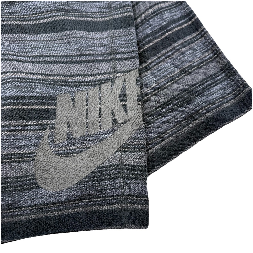 New Nike Men's‎ FC Knit Athletic Shorts Gray Size 2XL Striped Cotton 744421-010